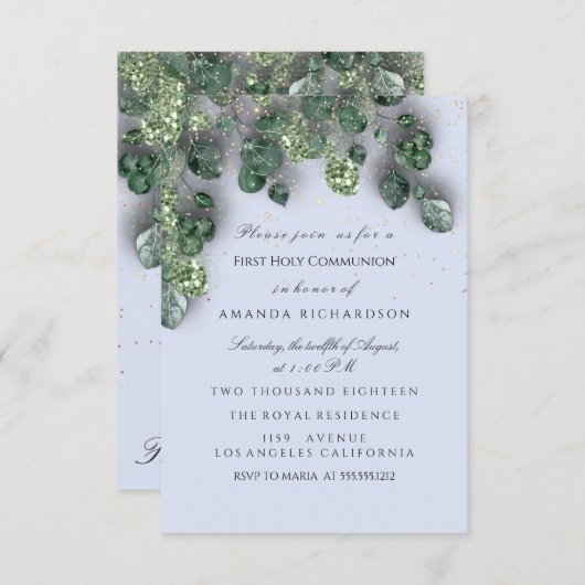 Eerste Heilige Communie Babtisme Christelijk Cross Kaart (Voorkant / Achterkant)