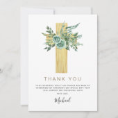 Eerste Heilige Communie Bedankt Eucalyptus Kaart (Voorkant)