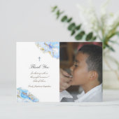 Eerste Heilige Communie bedankt jullie blauwe inkt Kaart (Staand voorkant)