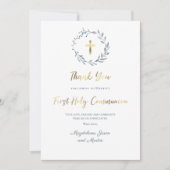 Eerste Heilige Communie bedankt! Kaart (Voorkant)