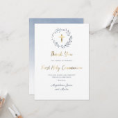 Eerste Heilige Communie bedankt! Kaart (Voorkant / Achterkant in situ)