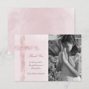 Eerste Heilige Communie bedankt waterverf Kaart