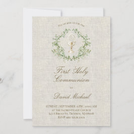 Eerste Heilige Communie beige textuur Kaart