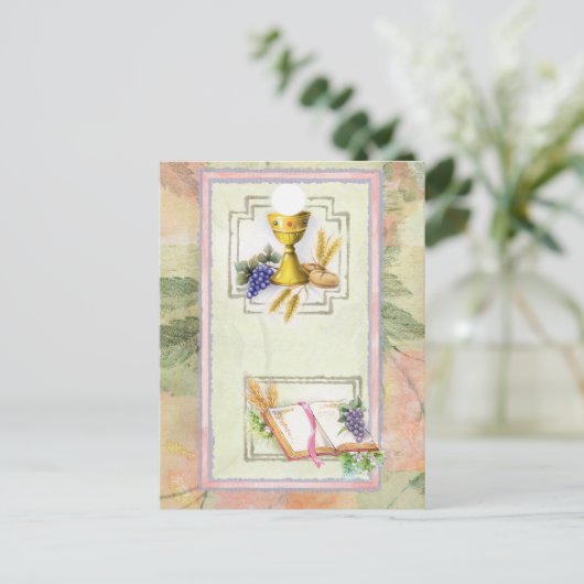 Eerste Heilige Communie, bevestiging Briefkaart (Staand voorkant)