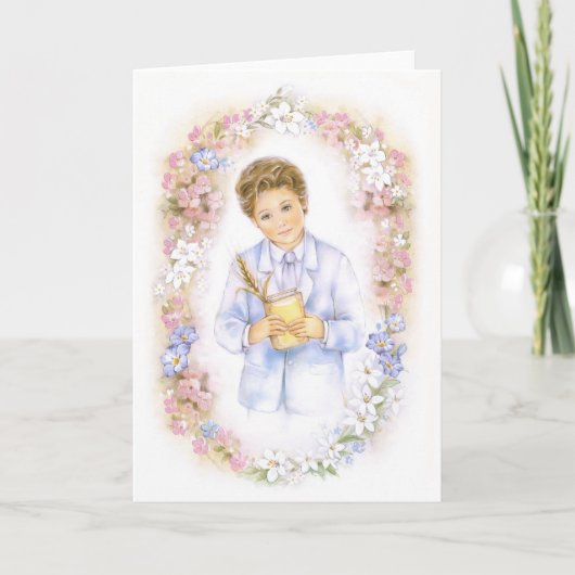 Eerste Heilige Communie, bevestigingsjongen Kaart (Voorkant)