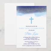 Eerste Heilige Communie bij de marine en de zilver Kaart (Voorkant / Achterkant)