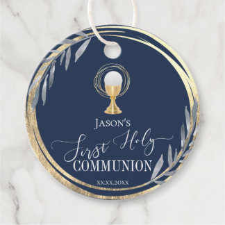 Eerste Heilige Communie | bladgoud in de vorm van Bedankjes Labels