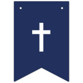 Eerste Heilige Communie Blauw Grijs Jongen Viering Vlaggetjes (Eerste vlag)