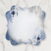 Eerste Heilige Communie blauwe bloemen Bedankjes Labels (Achterkant)