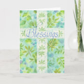 Eerste Heilige Communie Blauwe Kruis Gefeliciteerd Kaart (Voorkant)