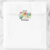 Eerste Heilige Communie Bloem | Ronde Sticker (Tas)