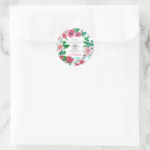 Eerste Heilige Communie Bloem | Ronde Sticker (Tas)