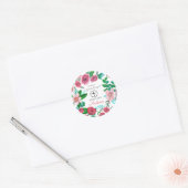 Eerste Heilige Communie Bloem | Ronde Sticker (Envelop)