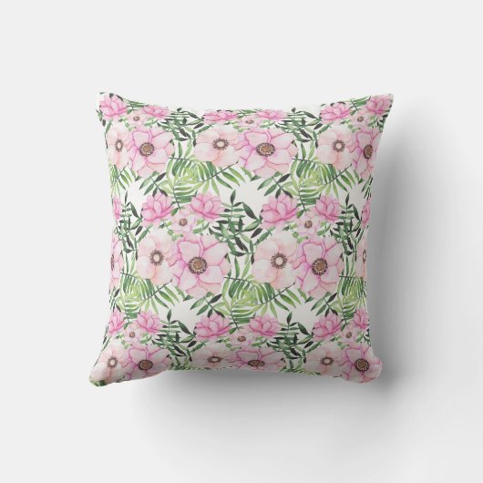 Eerste Heilige Communie Bloemen Kruis Caricatuur M Kussen (Achterkant)