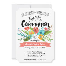 Eerste Heilige Communie Bloemen | Uitnodigingen
