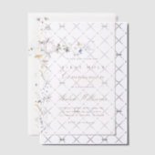 Eerste Heilige Communie bloemenkruis Vellum Uitnodigingen (Offset (Uitnodiging))