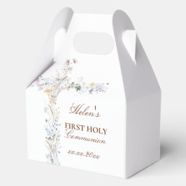 Eerste Heilige Communie bloemkruis Bedankdoosjes
