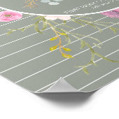 Eerste Heilige Communie Bloemkruis Meisjes Sage Ro Poster (Hoek)