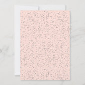 Eerste Heilige Communie Blush Pink Silver Stardust Save The Date (Achterkant)