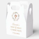 Eerste Heilige Communie Boho Garland Favor Box Bedankdoosjes (Geopend)