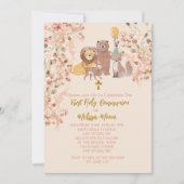 Eerste Heilige Communie Boho Safari Blush Roze Pam Kaart (Voorkant)