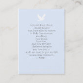 Eerste Heilige Communie Brunette Boy Visitekaartje (Achterkant)