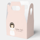 Eerste Heilige Communie Brunette Girl Bedankdoosjes (Geopend)