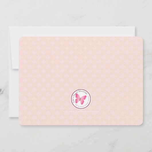 Eerste Heilige Communie Brunette Girl Kaart (Achterkant)