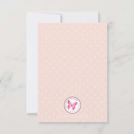 Eerste Heilige Communie Brunette Girl Kaart (Achterkant)