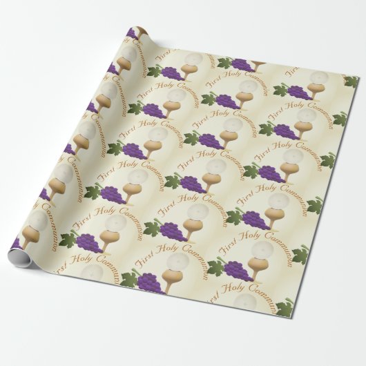 Eerste Heilige Communie Cadeaupapier (Uitgerold)
