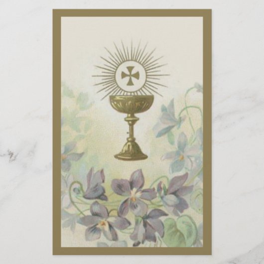 Eerste Heilige Communie Chalice Eucharistisch kath (Voorkant)