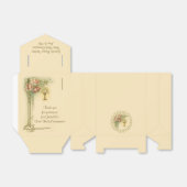 Eerste Heilige Communie Chalice Host Pink Flowers Bedankdoosjes (Uitgevouwen)