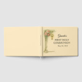 Eerste Heilige Communie Chalice Host Pink Roses Gastenboek (Volledig)