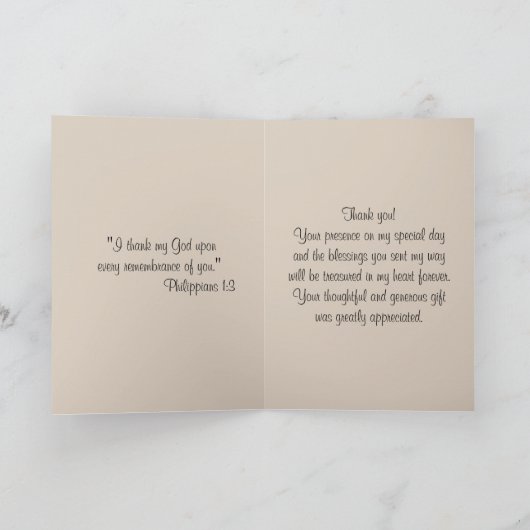 Eerste Heilige Communie Chalice Host Rozen dank u Bedankkaart (Binnen)