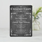 Eerste Heilige Communie | Chalkboard | Kruis | Rol Kaart (Staand voorkant)