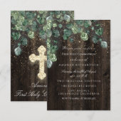 Eerste Heilige Communie Christelijke Gebeurtenis K Kaart (Voorkant / Achterkant)