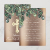 Eerste Heilige Communie Christelijke Gebeurtenis K Kaart (Voorkant / Achterkant)