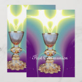 Eerste Heilige Communie/Christening Kaart (Voorkant / Achterkant)