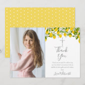 Eerste Heilige Communie Citroenen Zilveren Kruis F Bedankkaart (Voorkant / Achterkant)