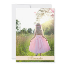 Eerste Heilige Communie Custom Foto Gouden Kleur