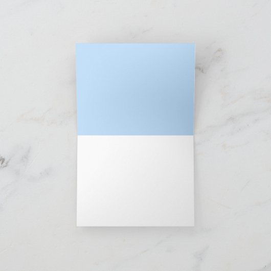 Eerste Heilige Communie Dank je Blauwe Kruis Bedankkaart (Binnen)