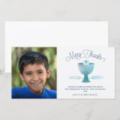 Eerste Heilige Communie Dank Je Foto Kaart - Jonge (Voorkant / Achterkant)