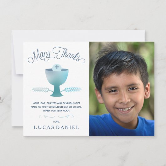 Eerste Heilige Communie Dank je kaart - Afbeelding (Voorkant)