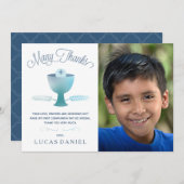 Eerste Heilige Communie Dank je kaart - Foto, jong (Voorkant / Achterkant)