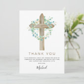 Eerste Heilige Communie Dank je Sage Eucalyptus In Kaart (Staand voorkant)