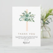 Eerste Heilige Communie Dank je wel Sage Eucalyptu Kaart (Staand voorkant)