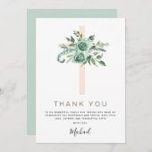 Eerste Heilige Communie Dank je wel Sage Eucalyptu Kaart (Voorkant / Achterkant)