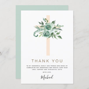 Eerste Heilige Communie Dank je wel Sage Eucalyptu Kaart