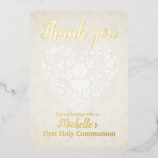 Eerste Heilige Communie - Dank u wel kaart (Voorkant)