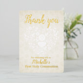 Eerste Heilige Communie - Dank u wel kaart (Staand Voorkant)